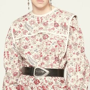 Isabel Marant Casey floral long sleeve blouse NWT size 40